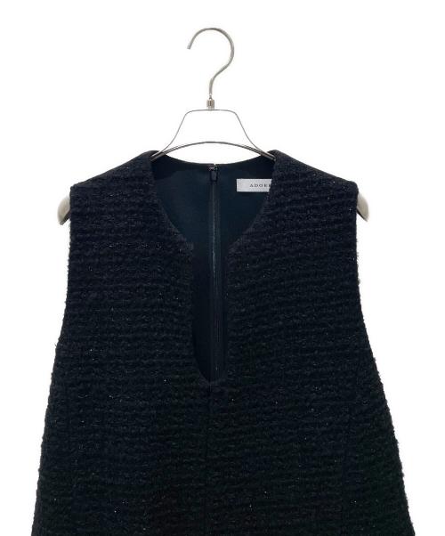 ADORE（アドーア）ADORE (アドーア) ブラックラメツィードワンピース ブラック サイズ:38の古着・服飾アイテム