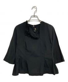 COMME des GARCONS COMME des GARCONS（コムデギャルソン コムデギャルソン）の古着「フリルブラウス」｜ブラック