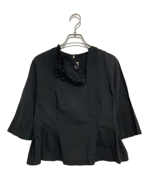 COMME des GARCONS COMME des GARCONS（コムデギャルソン コムデギャルソン）COMME des GARCONS COMME des GARCONS (コムデギャルソン コムデギャルソン) フリルブラウス ブラック サイズ:XSの古着・服飾アイテム