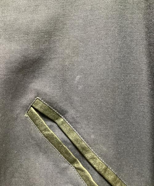 Saint Laurent Paris（サンローランパリ）Saint Laurent Paris (サンローランパリ) レザー切替テディジャケット ネイビー サイズ:46の古着・服飾アイテム