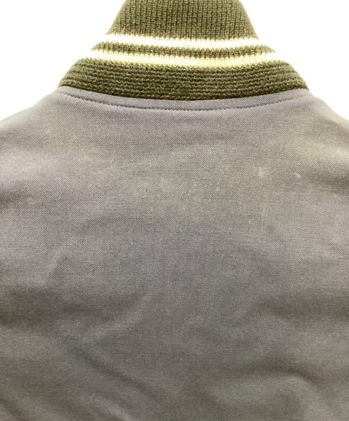 Saint Laurent Paris（サンローランパリ）Saint Laurent Paris (サンローランパリ) レザー切替テディジャケット ネイビー サイズ:46の古着・服飾アイテム