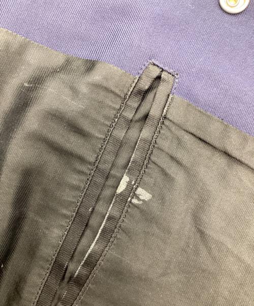 Saint Laurent Paris（サンローランパリ）Saint Laurent Paris (サンローランパリ) レザー切替テディジャケット ネイビー サイズ:46の古着・服飾アイテム