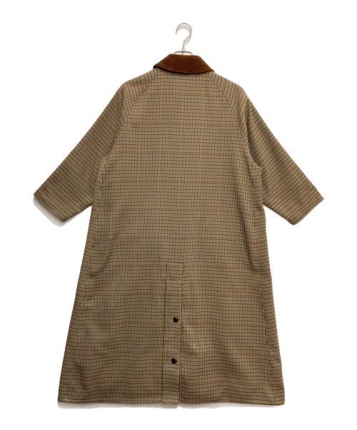 Barbour（バブアー）Barbour (バブアー) ガンクラブチェック ロングコート ブラウン サイズ:8の古着・服飾アイテム
