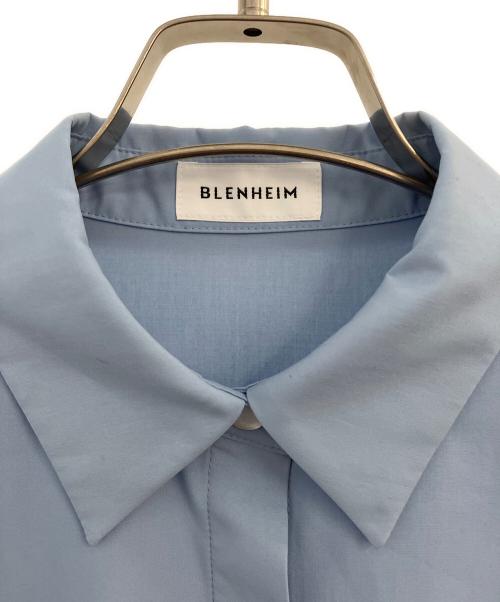 BLENHEIM（ブレンヘイム）BLENHEIM (ブレンヘイム) スパンブロードプリーツ切替ブラウス ブルー サイズ:XSの古着・服飾アイテム