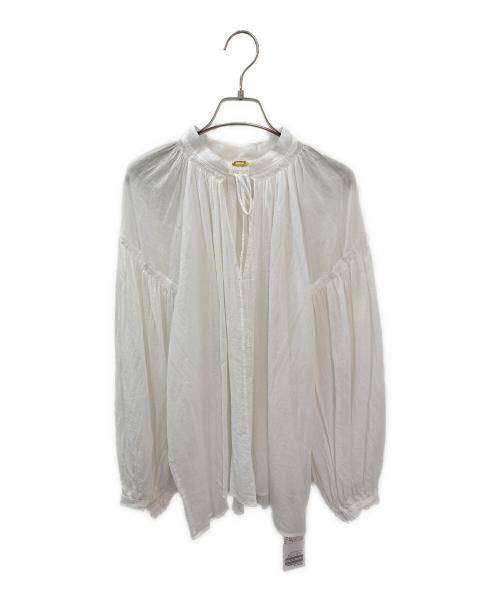 MUSE de Deuxieme Classe（ミューズ ドゥーズィエム クラス）MUSE de Deuxieme Classe (ミューズ ドゥーズィエム クラス) SMOCK ギャザー プルオーバー ホワイト サイズ:Fの古着・服飾アイテム