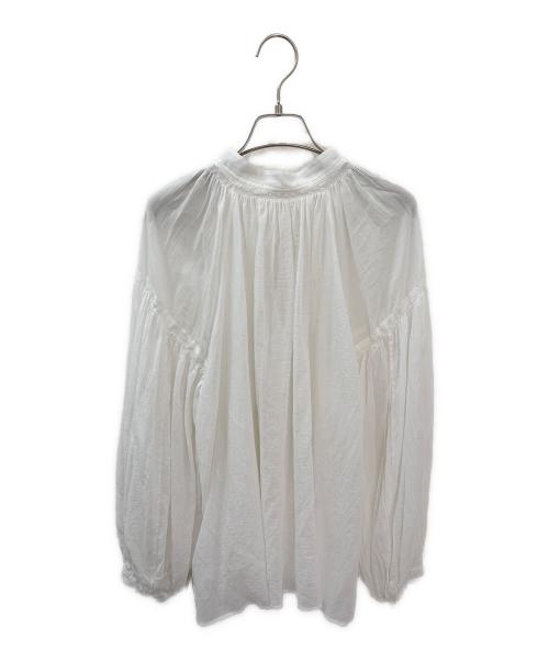 MUSE de Deuxieme Classe（ミューズ ドゥーズィエム クラス）MUSE de Deuxieme Classe (ミューズ ドゥーズィエム クラス) SMOCK ギャザー プルオーバー ホワイト サイズ:Fの古着・服飾アイテム