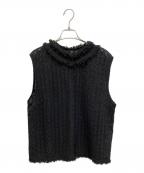 journal standard luxeジャーナルスタンダード ラックス）の古着「コットンレース ノースリーブブラウス」｜ブラック