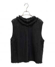 journal standard luxe（ジャーナルスタンダード ラックス）の古着「コットンレース ノースリーブブラウス」｜ブラック