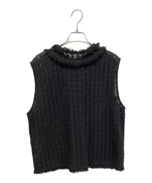 journal standard luxe（ジャーナルスタンダード ラックス）JOURNAL STANDARD LUXE (ジャーナルスタンダード ラックス) コットンレース ノースリーブブラウス ブラック サイズ:freeの古着・服飾アイテム
