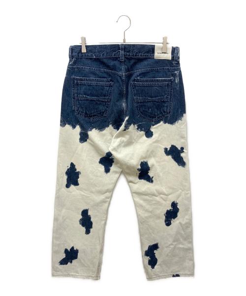 NAMACHEKO（ナマチェコ）NAMACHEKO (ナマチェコ) C0928　ブリーチ加工デニム インディゴ×ホワイト サイズ:Mの古着・服飾アイテム