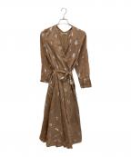 ne quittez pasヌキテパ）の古着「COTTON VOILE FOIL FLOWER」｜ブラウン