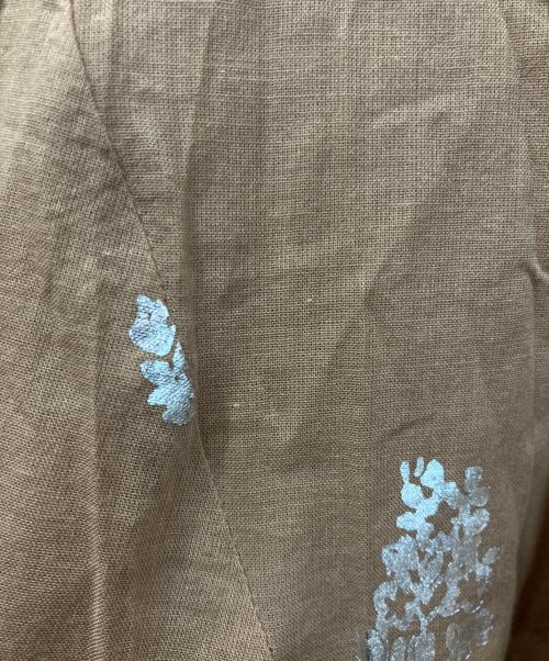 ne quittez pas（ヌキテパ）ne quittez pas (ヌキテパ) COTTON VOILE FOIL FLOWER ブラウン サイズ:FREEの古着・服飾アイテム