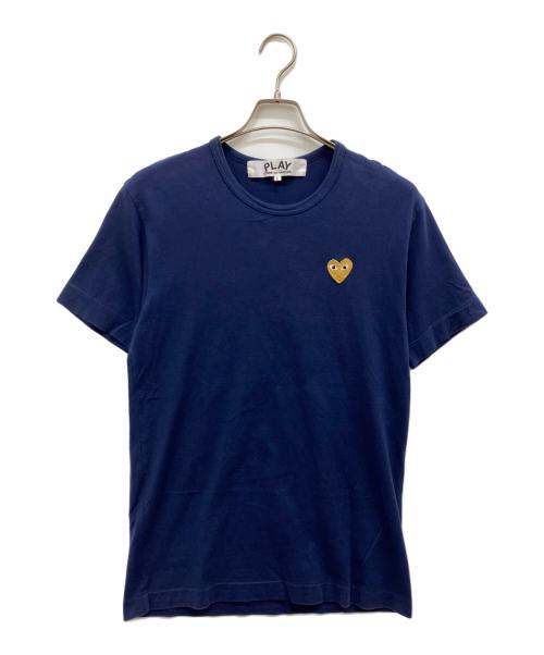 PLAY COMME des GARCONS（プレイコムデギャルソン）PLAY COMME des GARCONS (プレイコムデギャルソン) ハートワッペンTシャツ ネイビー サイズ:Lの古着・服飾アイテム