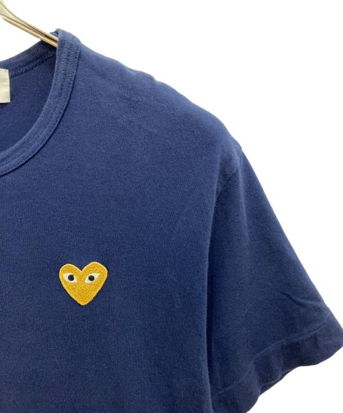PLAY COMME des GARCONS（プレイコムデギャルソン）PLAY COMME des GARCONS (プレイコムデギャルソン) ハートワッペンTシャツ ネイビー サイズ:Lの古着・服飾アイテム