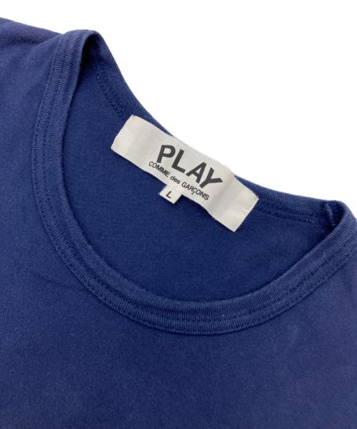 PLAY COMME des GARCONS（プレイコムデギャルソン）PLAY COMME des GARCONS (プレイコムデギャルソン) ハートワッペンTシャツ ネイビー サイズ:Lの古着・服飾アイテム