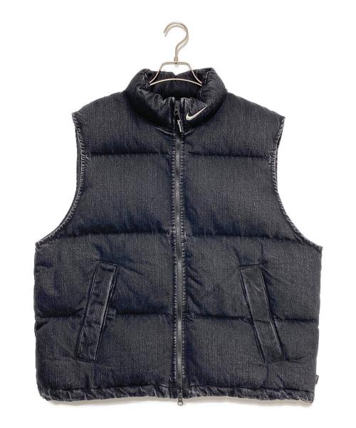 NIKE（ナイキ）NIKE (ナイキ) SUPREME (シュプリーム) Denim Puffer Vest ブラック サイズ:Mの古着・服飾アイテム