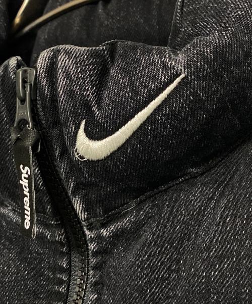 NIKE（ナイキ）NIKE (ナイキ) SUPREME (シュプリーム) Denim Puffer Vest ブラック サイズ:Mの古着・服飾アイテム