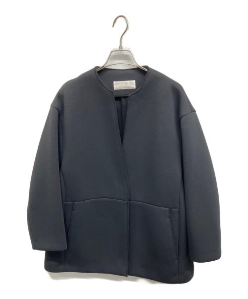 Plage（プラージュ）Plage (プラージュ) スポンジクルーネックコート ブラック サイズ:36の古着・服飾アイテム
