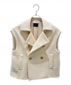 TOMORROW LAND collectionトゥモローランドコレクション）の古着「エクリュファンシーツイード ピージレ」｜ホワイト