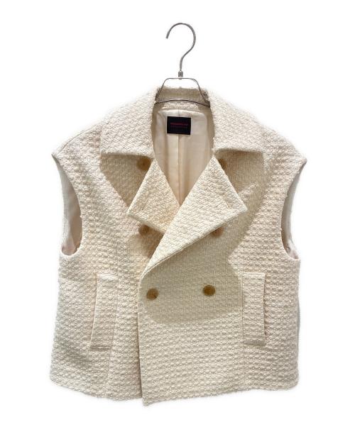 TOMORROW LAND collection（トゥモローランドコレクション）TOMORROW LAND collection (トゥモローランドコレクション) エクリュファンシーツイード ピージレ ホワイト サイズ:36の古着・服飾アイテム