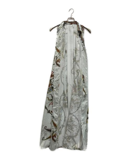allureville（アルアバイル）allureville (アルアバイル) RATTIスカーフプリントノースリーブワンピース ライトグリーン サイズ:2の古着・服飾アイテム