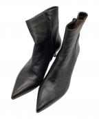 FABIO RUSCONIファビオルスコーニ）の古着「ポインテッドトゥ ピンヒール ブーツ」｜ブラック