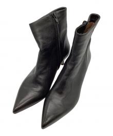 FABIO RUSCONI（ファビオルスコーニ）の古着「ポインテッドトゥ ピンヒール ブーツ」｜ブラック