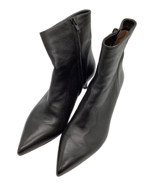 FABIO RUSCONI（ファビオルスコーニ）FABIO RUSCONI (ファビオルスコーニ) ポインテッドトゥ ピンヒール ブーツ ブラック サイズ:36の古着・服飾アイテム