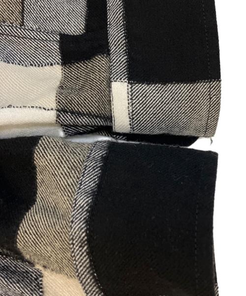 DIESEL（ディーゼル）DIESEL (ディーゼル) パッチワークチェックシャツ ブラック×ベージュ サイズ:XXLの古着・服飾アイテム