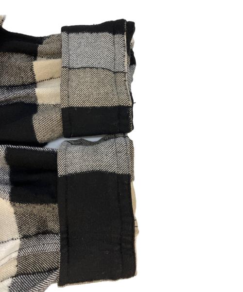 DIESEL（ディーゼル）DIESEL (ディーゼル) パッチワークチェックシャツ ブラック×ベージュ サイズ:XXLの古着・服飾アイテム