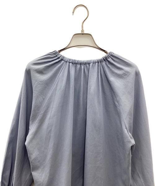 BALLSEY（ボールジィ）BALLSEY (ボールジィ) クリスタルコットン スキッパーブラウス ライトブルー サイズ:36の古着・服飾アイテム