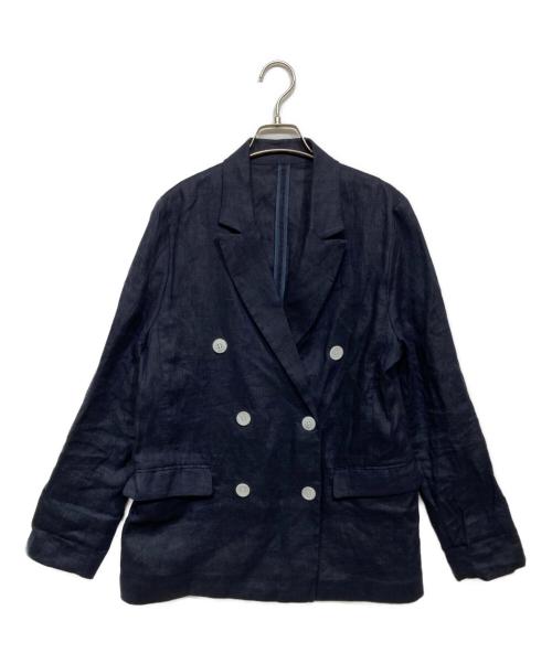 Loungedress（ラウンジドレス）Loungedress (ラウンジドレス) リネンピークドラペルジャケット ネイビー サイズ:Freeの古着・服飾アイテム