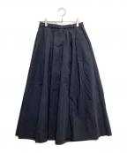 Plageプラージュ）の古着「typewriter cropped スカート」｜ネイビー