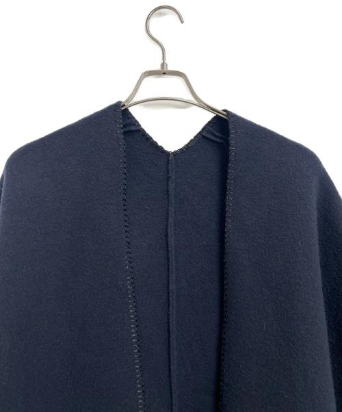 BALLSEY（ボールジィ）BALLSEY (ボールジィ) スポンディッシュウール ポンチョ ネイビー サイズ:Sの古着・服飾アイテム