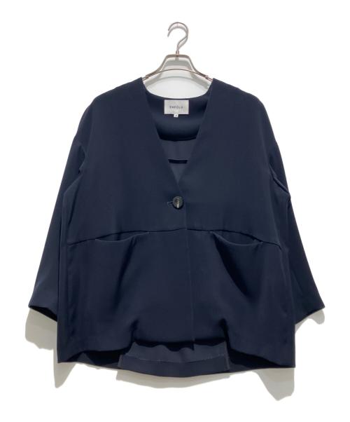 ENFOLD（エンフォルド）ENFOLD (エンフォルド) LOOSE JACKET ネイビー サイズ:36の古着・服飾アイテム