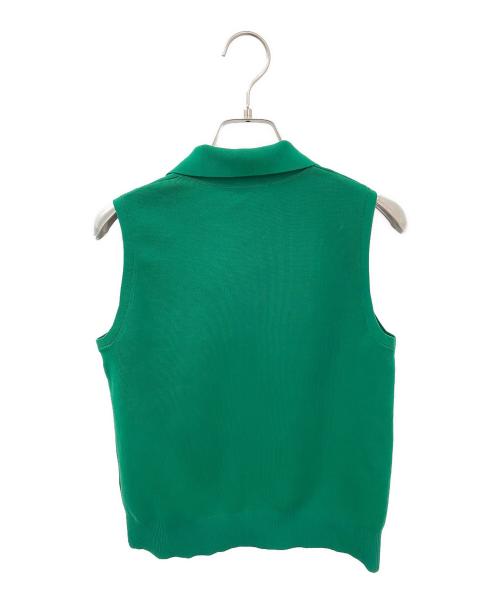 CABAN（キャバン）CABAN (キャバン) ファインポリエステル ビッグカラーノースリーブプルオーバー グリーン サイズ:Freeの古着・服飾アイテム