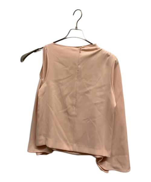 anuans（アニュアンス）anuans (アニュアンス) アシメネックサテンブラウス ピンク サイズ:Freeの古着・服飾アイテム