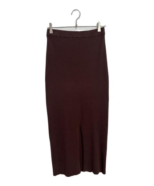 RIVE DROITE（リヴドロワ）RIVE DROITE (リヴドロワ) リブタイトスカート ブラウン サイズ:38の古着・服飾アイテム