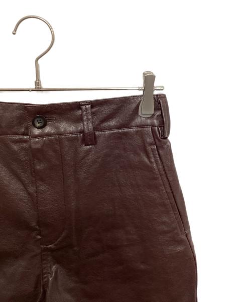 NKNIT（ンニット）NKNIT (ンニット) vegan leather short pants ブラウン サイズ:2の古着・服飾アイテム