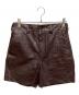 NKNIT（ンニット）の古着「vegan leather short pants」｜ブラウン
