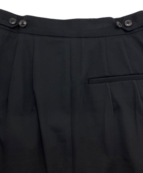 CABAN（キャバン）CABaN (キャバン) コットンギャバジン2タックロングスカート ブラック サイズ:XSの古着・服飾アイテム