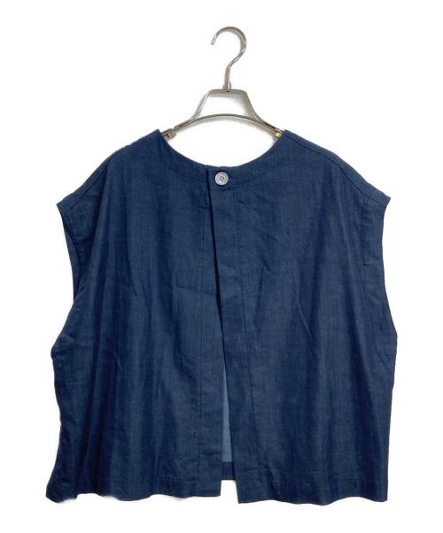 BEARDSLEY（ビアズリー）BEARDSLEY (ビアズリー) ムーンライクショートベスト インディゴ サイズ:FREEの古着・服飾アイテム