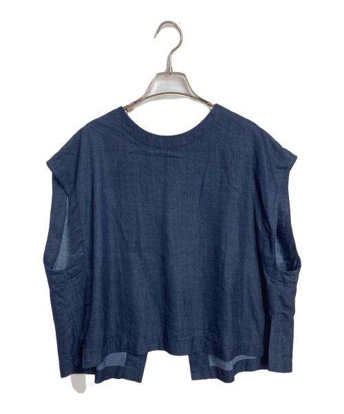 BEARDSLEY（ビアズリー）BEARDSLEY (ビアズリー) ムーンライクショートベスト インディゴ サイズ:FREEの古着・服飾アイテム