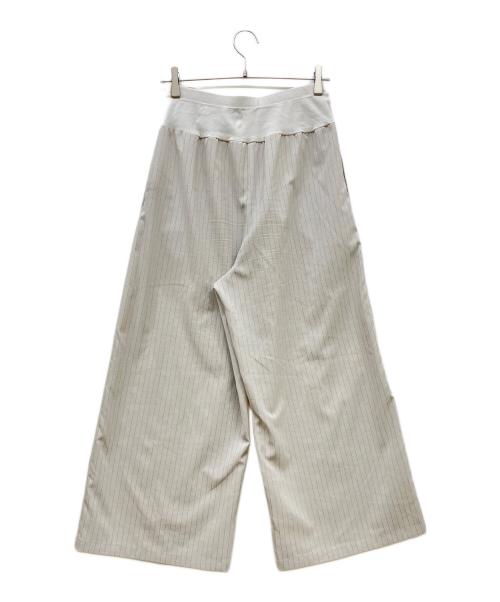 BEARDSLEY（ビアズリー）BEARDSLEY (ビアズリー) ストライプウエストリブパンツ グレー サイズ:2の古着・服飾アイテム
