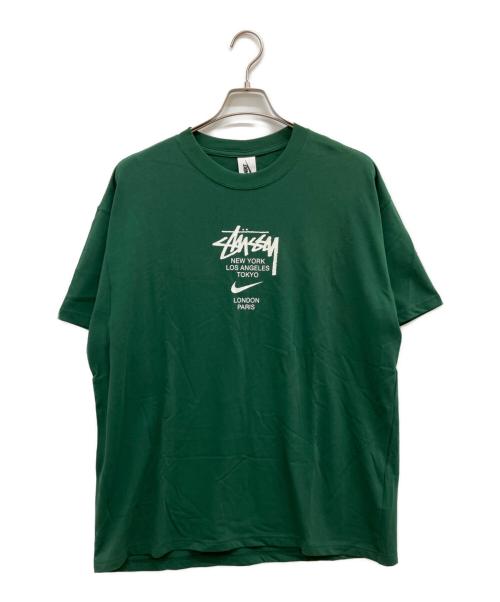 NIKE（ナイキ）NIKE (ナイキ) stussy (ステューシー) NRG SS INTERNATIONAL TEE グリーン サイズ:Lの古着・服飾アイテム