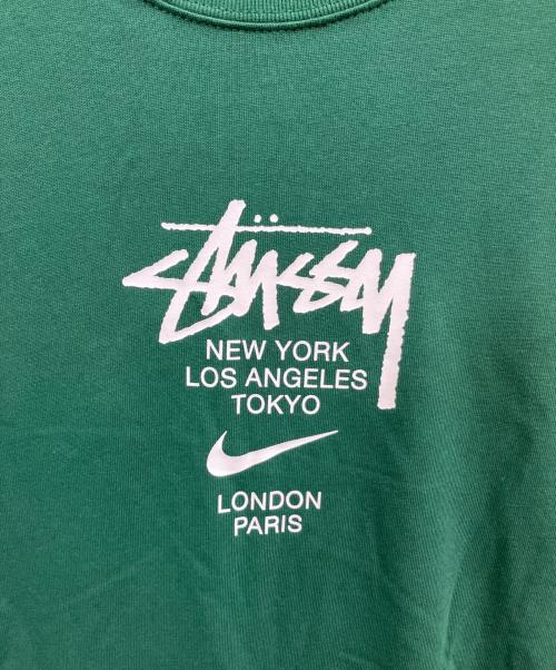 NIKE（ナイキ）NIKE (ナイキ) stussy (ステューシー) NRG SS INTERNATIONAL TEE グリーン サイズ:Lの古着・服飾アイテム