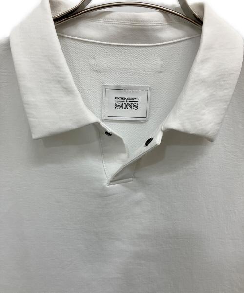 UNITED ARROWS & SONS（ユナイテッドアローズ アンド サンズ）UNITED ARROWS & SONS (ユナイテッドアローズ アンド サンズ) Ⅰ D/SSL PL SHIRT/ポロシャツ ホワイト サイズ:Ｍの古着・服飾アイテム