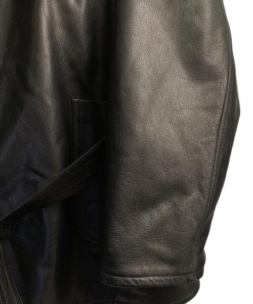 COMOLI（コモリ）COMOLI (コモリ) レザー ショールカラーコート ブラウン サイズ:3の古着・服飾アイテム