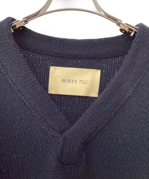 AVIREX 7522（アヴィレックス）AVIREX 7522 (アヴィレックス) COMMAND KNIT ネイビー サイズ:Lの古着・服飾アイテム