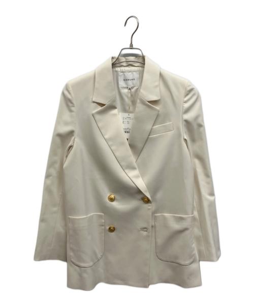 CADUNE（カデュネ）CADUNE (カデュネ) ダブルカラージャケット ホワイト サイズ:38の古着・服飾アイテム